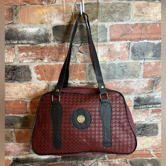 5 for $25🔥Burgundy Wine Quilted Faux Leather Double Strap Handle Purse New - Picture 1 of 8